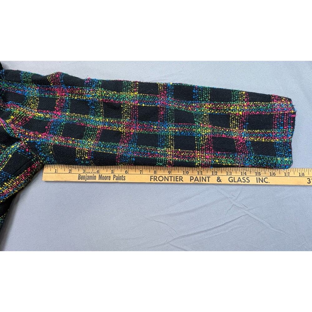 Vintage Paul Harris Design Women’s Zip Jacket Blazer Multicolor Plaid Sz Medium - Picture 6 of 8